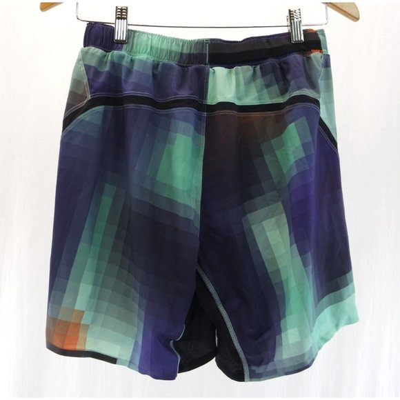 EUC Lululemon Pace Breaker Shorts | Sz Medium, Pixelated Multicolor - Picture 2 of 3